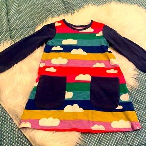 Mini Boden cloud rainbow dress size 5-6